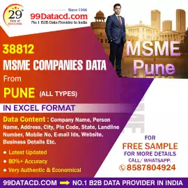 38,812 Pune MSME Companies Data, Delhi