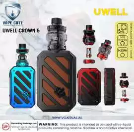 Uwell Crown 5 Box Mod Kit – Powerful 200W Vape Mod, d.ed 300
