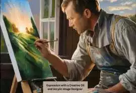 Expression Creative Oil And Acrylic Image Designer, Media