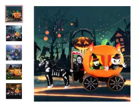 10.2 Feet Long Halloween Inflatable Carriage, $ 66