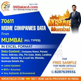 70,611 Mumbai MSME Companies Data, Delhi