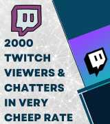 2000 Twitch Viewers & Chatters in very cheep r, New York
