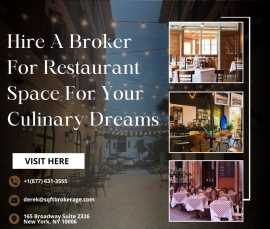 Hire A Broker For Restaurant Space For Culinary, Jersey City