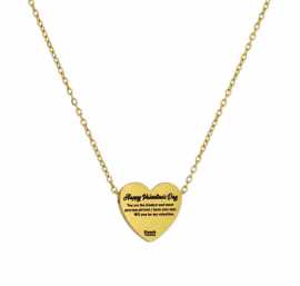 Custom Heart Message Name Engraved Necklace , Los Angeles