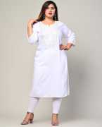 Beautiful Plus Size White Kurti - Swasti Clothing, Rp 599