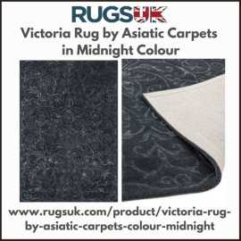 Victoria Rug by Asiatic Carpets in Midnight Colour, £ 339