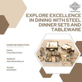 Explore Excellence in Dining with Steel Dinner Set, ps 229