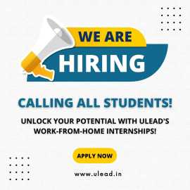 Unlock Your Potential with Ulead's Work-From-Home Internships!, Hyderabad