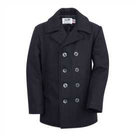 Schott Navy Wool Pea Coat 740: Stay Warm in Style, $ 295