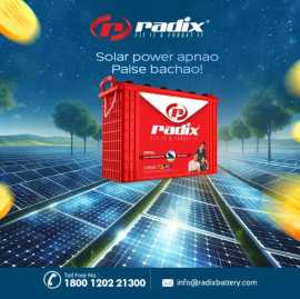 Leading Solar Battery Manufacturer in India Radix, Meerut