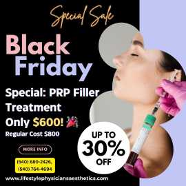 Black Friday Special: PRP Filler Treatment in 600$, Warrenton