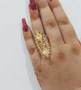 Fashionable Long Indian Gold Plated Ring, $ 10