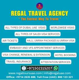 Regal Travel Agency, Air ticket, Holiday Packages,, Dubai