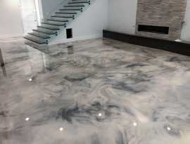 Metallic Epoxy Flooring Installation in Del Mar, San Diego