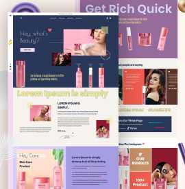 Beauty Product Website Landing Page, Dover