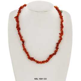 Colonial Orange Stone Chips Necklace For Boost Ene, Los Angeles