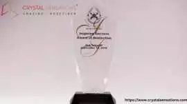 Recognition with Crystal Awards with Engraving, Buffalo