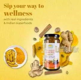 Sattvishtik Organic Spiced Turmeric Latte for Well