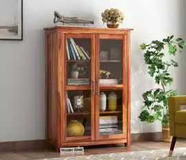 Versatile Sheesham Wood Bookshelf & Closed Sto, Rp 24,884