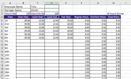 Instant, Free Excel & Google Timesheet Templat, Chandigarh