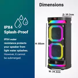 Powerful 240W Party Speaker with Guitar Input, TWS, ₹ 18,390