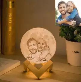 Buy Personalized 3D Moon Lamp for Gift | PixaCraft, ₹ 500