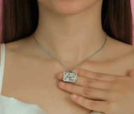 Women's Personalized Square Bar Necklaces, Los Angeles
