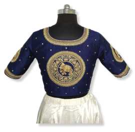 Exquisite Elephant Zardozi Designer Blouses for Sa, ₹ 3,950