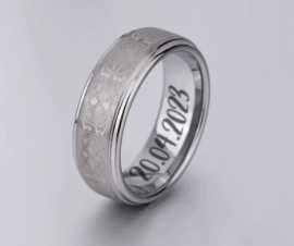 Engraved Wedding Celtic Band Ring, Los Angeles