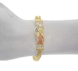 Gold Plated Santa Muerte Bracelet, $ 4