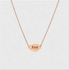 Cloud Shaped Personalized Necklace- Name Jewelry, $ 23