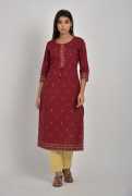 Buy Our Maroon Kurta For Women Online, ₹ 499