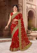 Elegant Wedding Saree with Heavy Work, ¥ 2,023