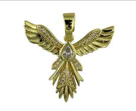 Gold Plated Spreading Wings Bird-Shaped Pendant, $ 3