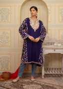 Shop Amal Deep Blue Kashmiri Woollen Phiran Dress , Delhi