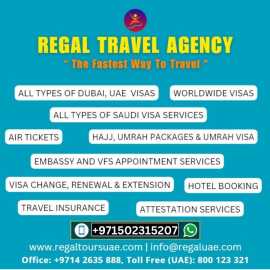 Regal Travel Agency, Air ticket, Holiday Packages,, Dubai