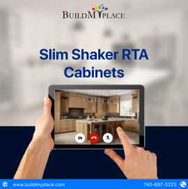 Stylish and Versatile Slim Shaker RTA Cabinets, $ 214