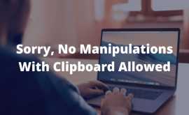 Sorry No Manipulations with Clipboard Allowed: Fix, Pune