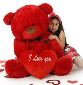 Celebrate Love with Giant Teddy’s Love Heart Teddy, $ 150