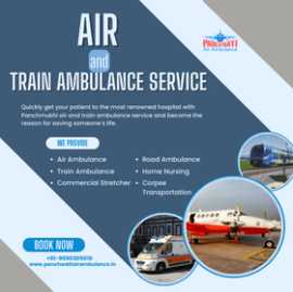 Air and Train Ambulance Service in Visakhapatnam, Patna