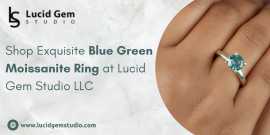 Shop Exquisite Blue Green Moissanite Ring at Lucid, Ahmedabad