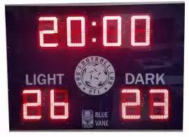 Football Scoreboards: Durable LED Scoreboard, $ 285