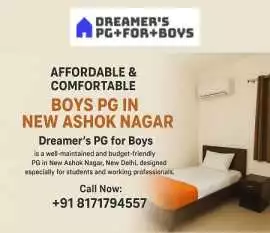 Affordable & Comfortable Boys PG in New AshokN, New Delhi