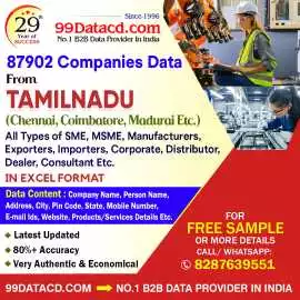 Tamilnadu B2B Industry Data – Verified Companies, New Delhi