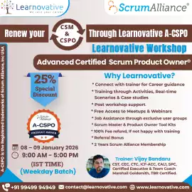  Advanced Certified Scrum Product Owner (A-CSPO®) Certification | 08–09 January 2026 