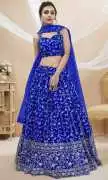 Beautiful Navy Blue Lehenga at 55% Off, $ 55