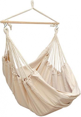 Beige XXL capacità di 2 Persone di Carico Fino A 150 kg Appesi Sedia Sedia Appesa Sedie Appese Girevole incl - 1