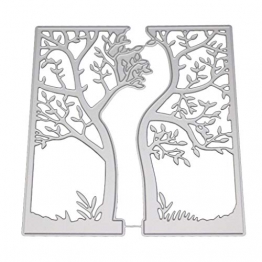 BouT - Fustella in acciaio al carbonio, motivo: albero pasquale, per biglietti di auguri, scrapbooking, fai da te - 1