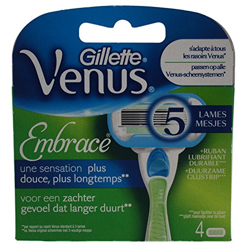 Gillette Venus Embrace Rasoio, 1 confezione con 4 ricambi