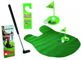 GIOCO da GOLF per TOILETTE set da 6 pezzi mazza da golf regalo scherzo - 1